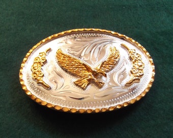 New Men Women Silver Metal Western Fashion Belt Buckle Mexico Flag Mexican Eagle