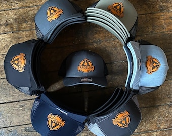 Custom Leather Patch Hat. Richardson 112 Hat With Your Logo Custom Genuine Leather Patch