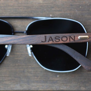 Groomsmen Aviator Sunglasses. Wooden Bamboo Sunglasses. Personalized Wood Sunglasses. Valentines. Groomsmen Gift. Mens and Womens Sunglasses