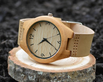 Personalized Wood Watch. Bamboo Watch. Groomsmen Gift. Anniversary Gift. Wedding Gift. Engraved Watch. Mens Watch