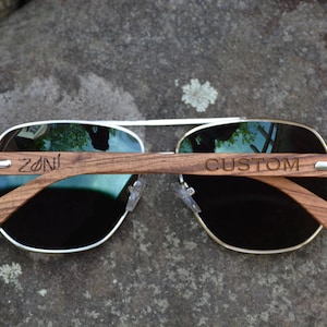 Groomsmen Sunglasses. Personalized Aviator Sunglasses. Wood Sunglasses. Bachelor Party Sunglasses. Engraved Unisex Sunglasses.Groomsmen Gift image 6