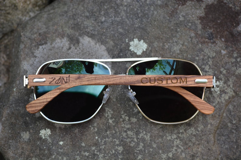 Groomsmen Sunglasses. Personalized Aviator Sunglasses. Wood Sunglasses. Bachelor Party Sunglasses. Engraved Unisex Sunglasses.Groomsmen Gift image 6