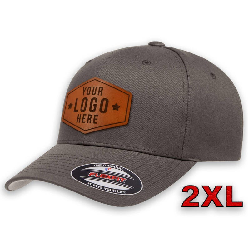 custom leather patch 2xl flexfit hat