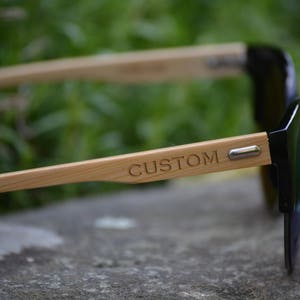 Wood Sunglasses. Bridesmaid Gifts. Wedding Gifts. Personalized Bamboo Sunglasses. Wooden Sunglasses. Womens Sunglasses. Groomsmen Sunglasses image 2