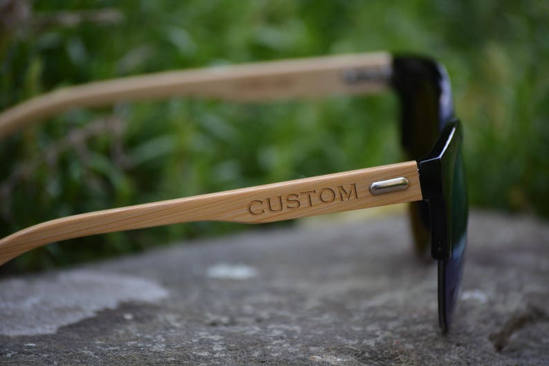 Wood Sunglasses. Bridesmaid Gifts. Wedding Gifts. Personalized Bamboo Sunglasses. Wooden Sunglasses. Womens Sunglasses. Groomsmen Sunglasses image 2