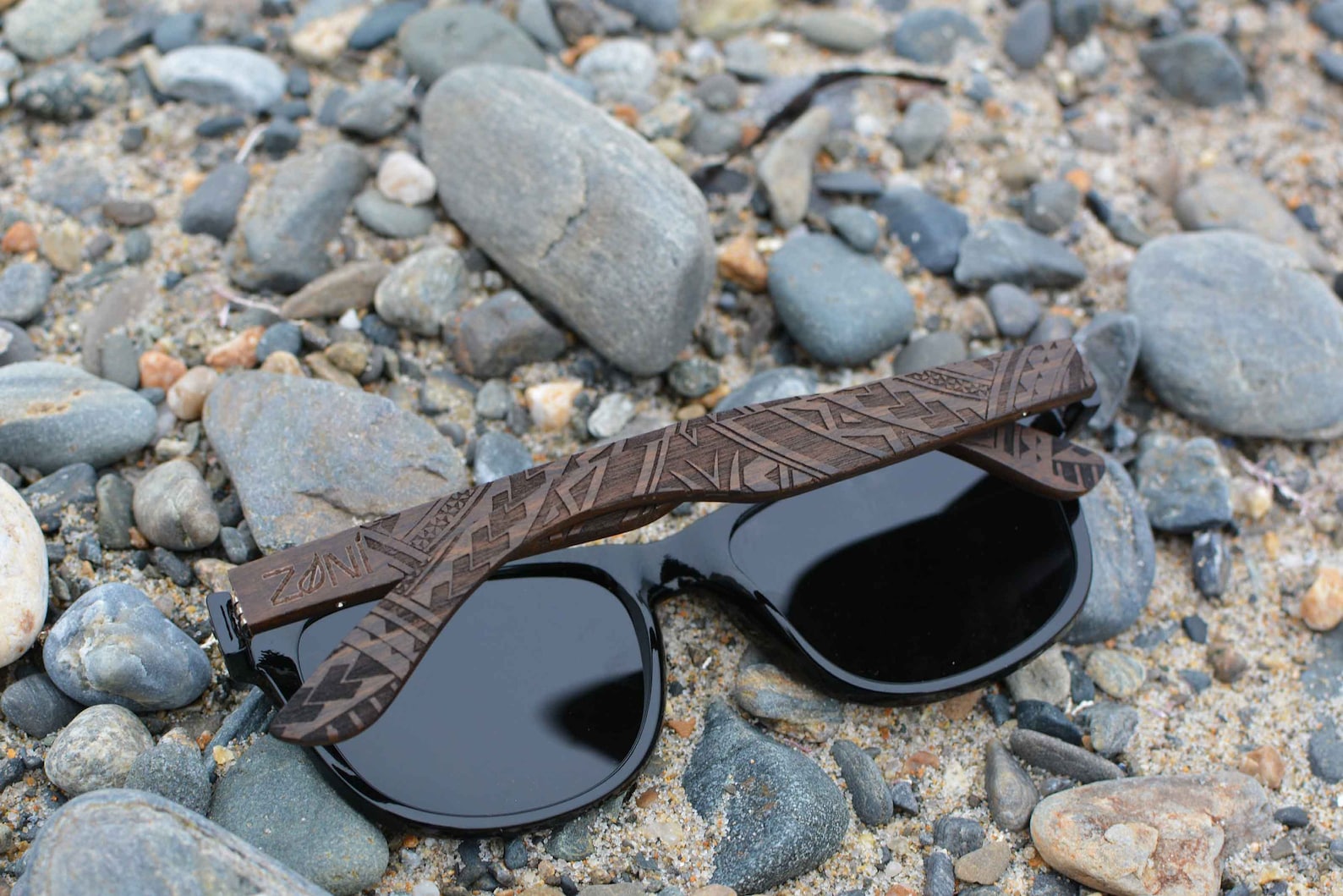 Polarized Wood Sunglasses. Tribal Design. Ebony Wood. Mens - Etsy