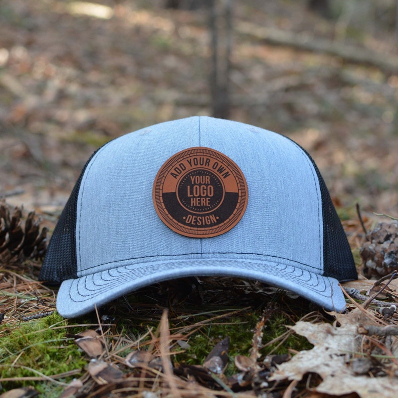 custom logo leather patch hat