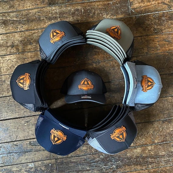 Custom Leather Patch Hat. Richardson 112 Hat With Your Logo Custom Genuine Leather Patch