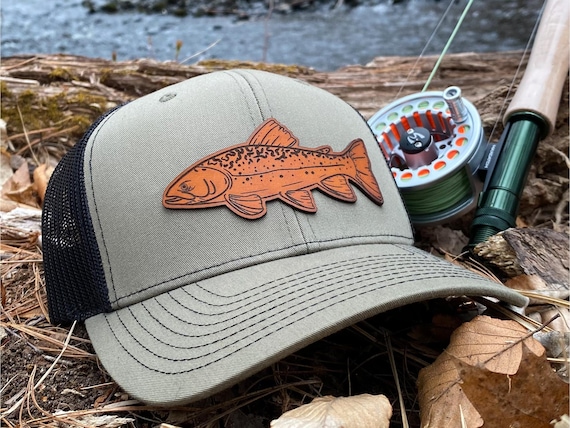 Brook Trout Patch Hat, Custom Richardson 112 Leather Patch Hat, Leather  Patch Trucker Hat, Fishing Hat, Fish Patch Hat, Trout Hat -  Canada