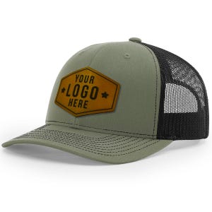 Gorra con parche de cuero personalizado. Gorra Richardson 112 con tu logotipo y parche de cuero genuino personalizado. imagen 6