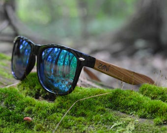 Personalized Zebra Wood Sunglasses. Custom Engraved Polarized Wood Sunglasses for Men and Women. Gifts For Groomsmen. Groomsman Sunglasses