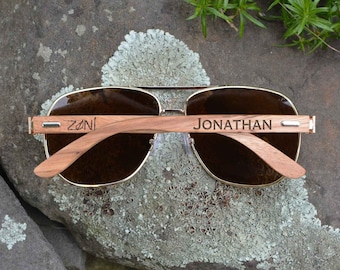 Aviator Sunglasses. Personalized Sunglasses. Groomsmen Sunglasses. Wood Sunglasses. Mens Sunglasses. Womens Sunglasses. Groomsman Gift