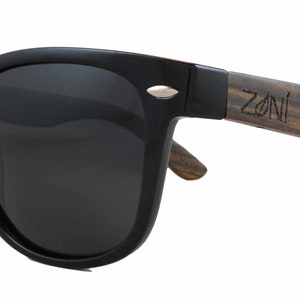 Wood Sunglasses, Custom Logo Wood Sunglasses, Wayfarer Polarized Wood Bamboo Sunglasses for Men and Women, Personalized Groomsmen Gift image 7