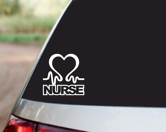 Nurse Heart Beat / Support Nurses Vehicle Decal / Vinyl Graphics / Medical / Window Sticker