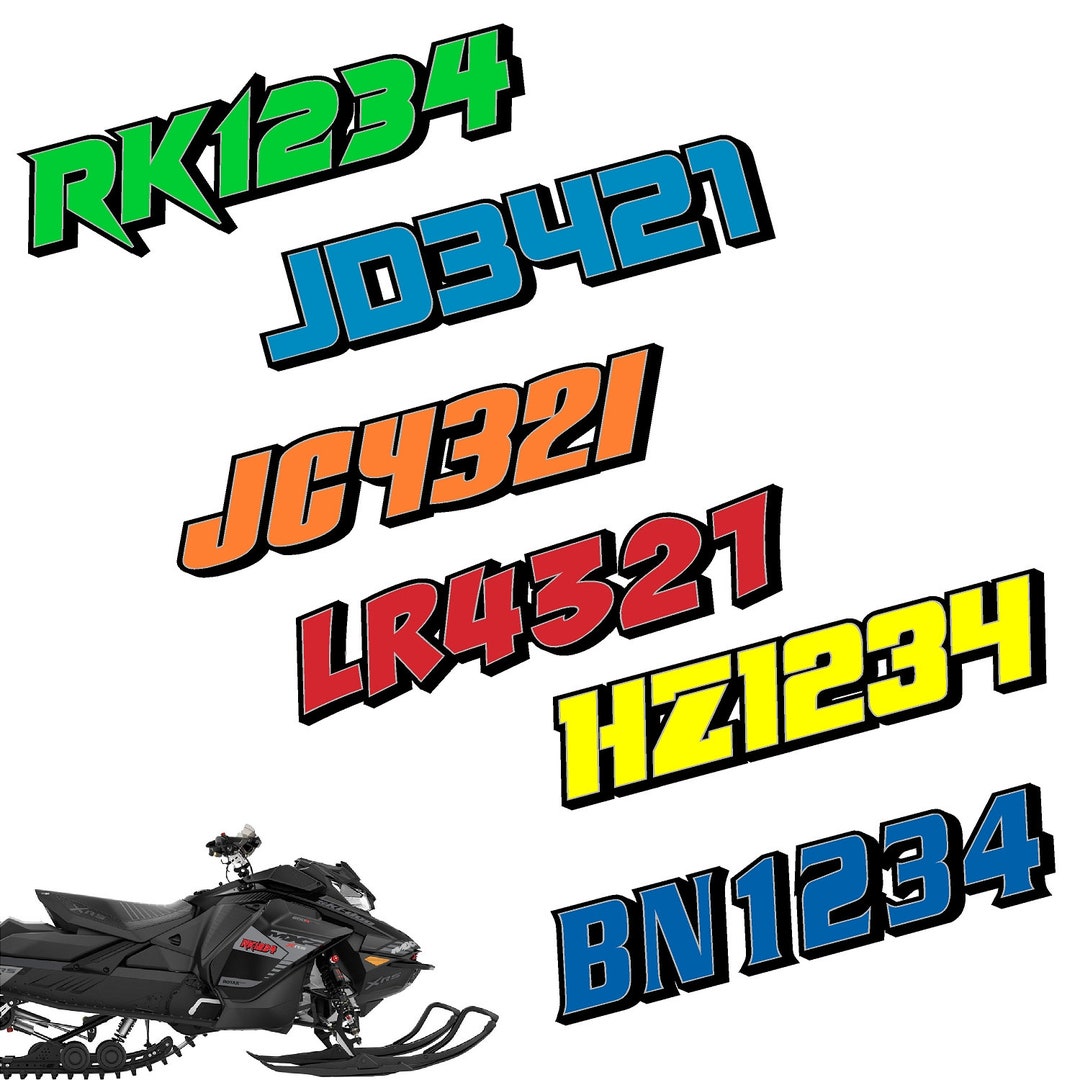 Snowmobile Registration Numbers 2CL / PAIR / Personalized State
