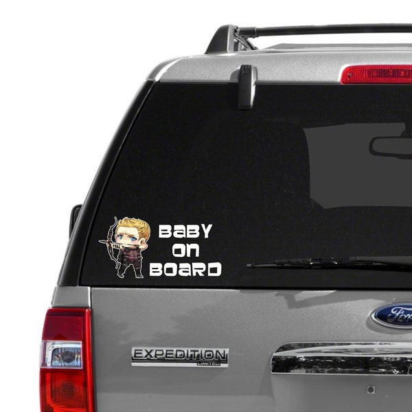 B.S.G. - HAWKEYE Baby on Board Vinyl Decal, Bumper Sticker Vehicle Window Kids Graphics