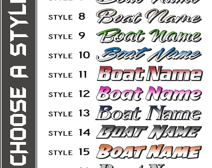 Boat Name Decal / Custom Hull Graphic / Premium Marine Vinyl Lettering
