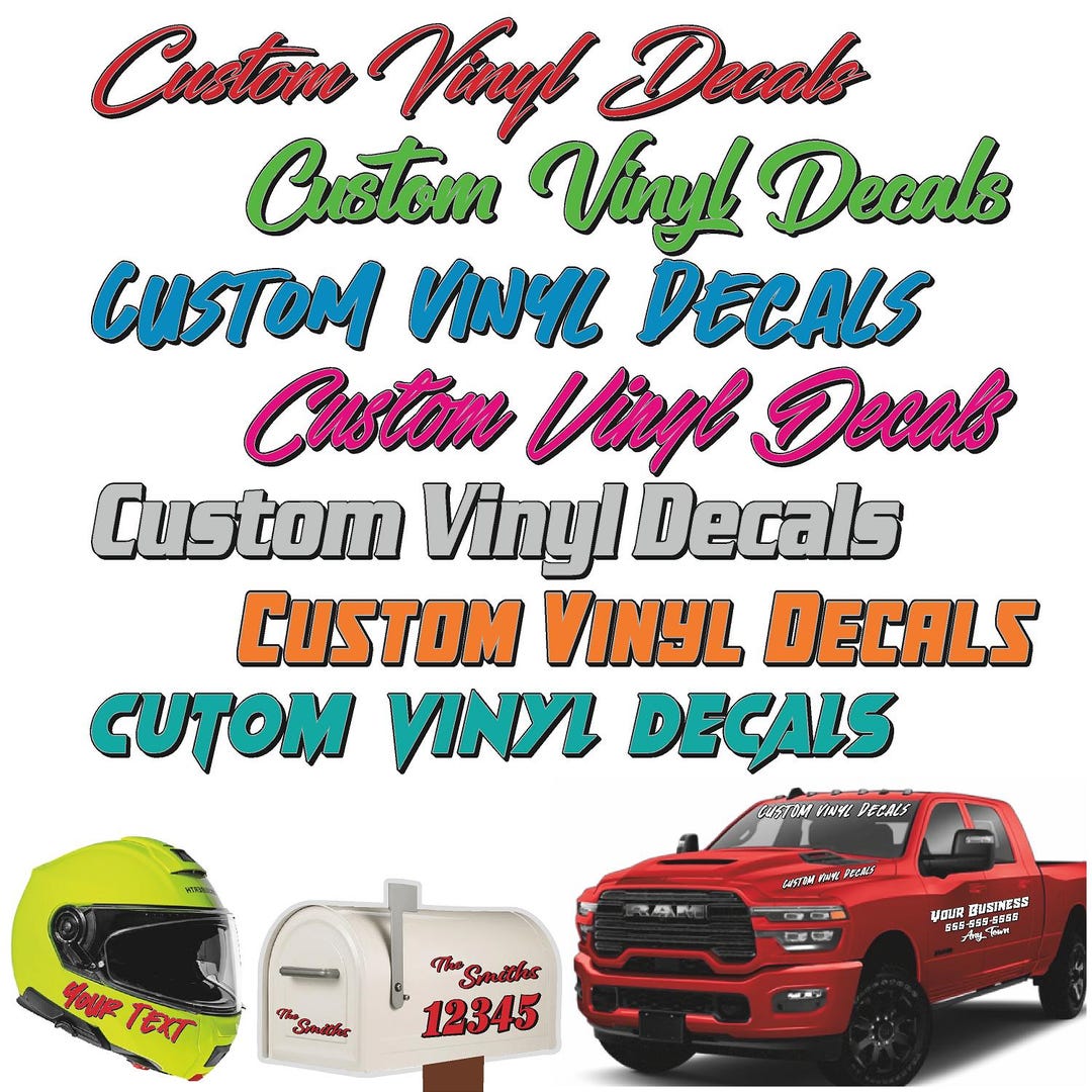 Custom Vinyl Lettering Decals for Cars, Trucks, Windows and Vans 2CL ...