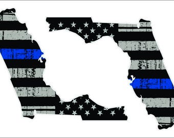 thumbnail image 2 of 1Pcs Police Officer Thin Blue Decal Car Stickers Line American Flag 2 of 11