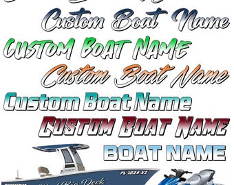 Custom Boat Name Decals for Boats, PWC, Kayaks and Watercraft CTDP #17-26