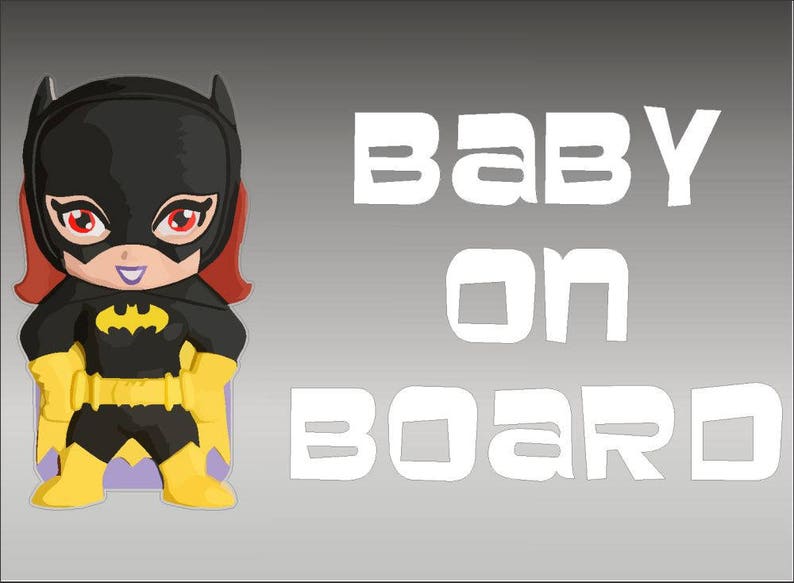 Batman and Joker Babies on Board Vinyl Vehicle Decal DC Comics Sticker