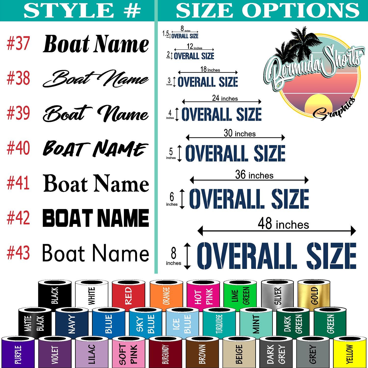 Boat Name Decal / Custom Hull Graphic / Premium Marine Vinyl Lettering ...