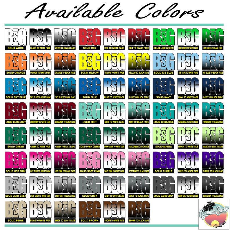 May include: A chart showing 36 different color options for a product. The colors are displayed in three columns, with each column showing a solid color, a fade to white, and a fade to black. The colors include white, black, red, orange, yellow, blue, green, purple, pink, grey, brown, beige, and turquoise.