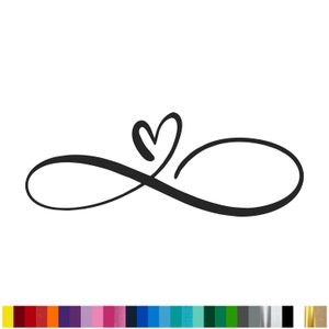 Heart Love Infinity Decal | Vinyl Decal for your Home, Vehicle, Computer or any Smooth Surface | Graphic Art Sticker