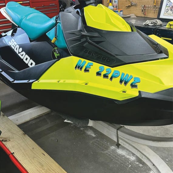 Two Color Boat Registration Number Identification Regulation Decal Sti Lettering 2 Pack Two Color Boat Registration Number Identification Regulation Decal Sti Lettering 2 Pack
