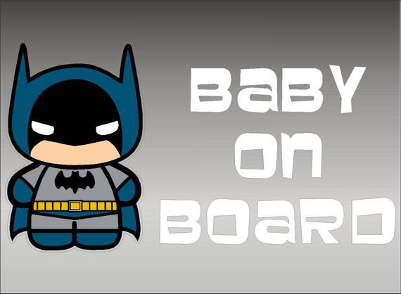 decal Batman Baby on Board vinyl graphic Bermuda Shorts Graphics sticker 