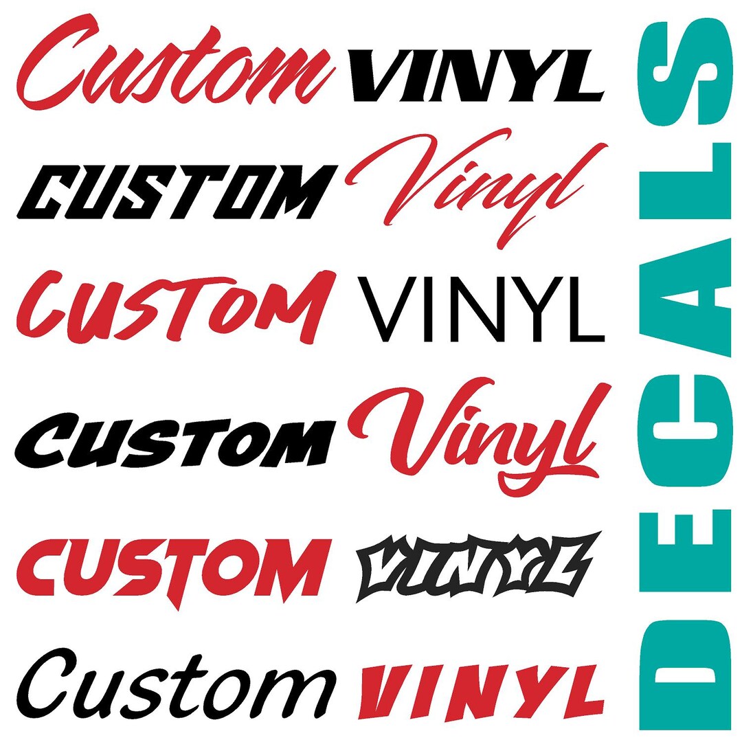 Custom Vinyl Lettering Decals for Cars, Trucks, Walls, or Personalized ...