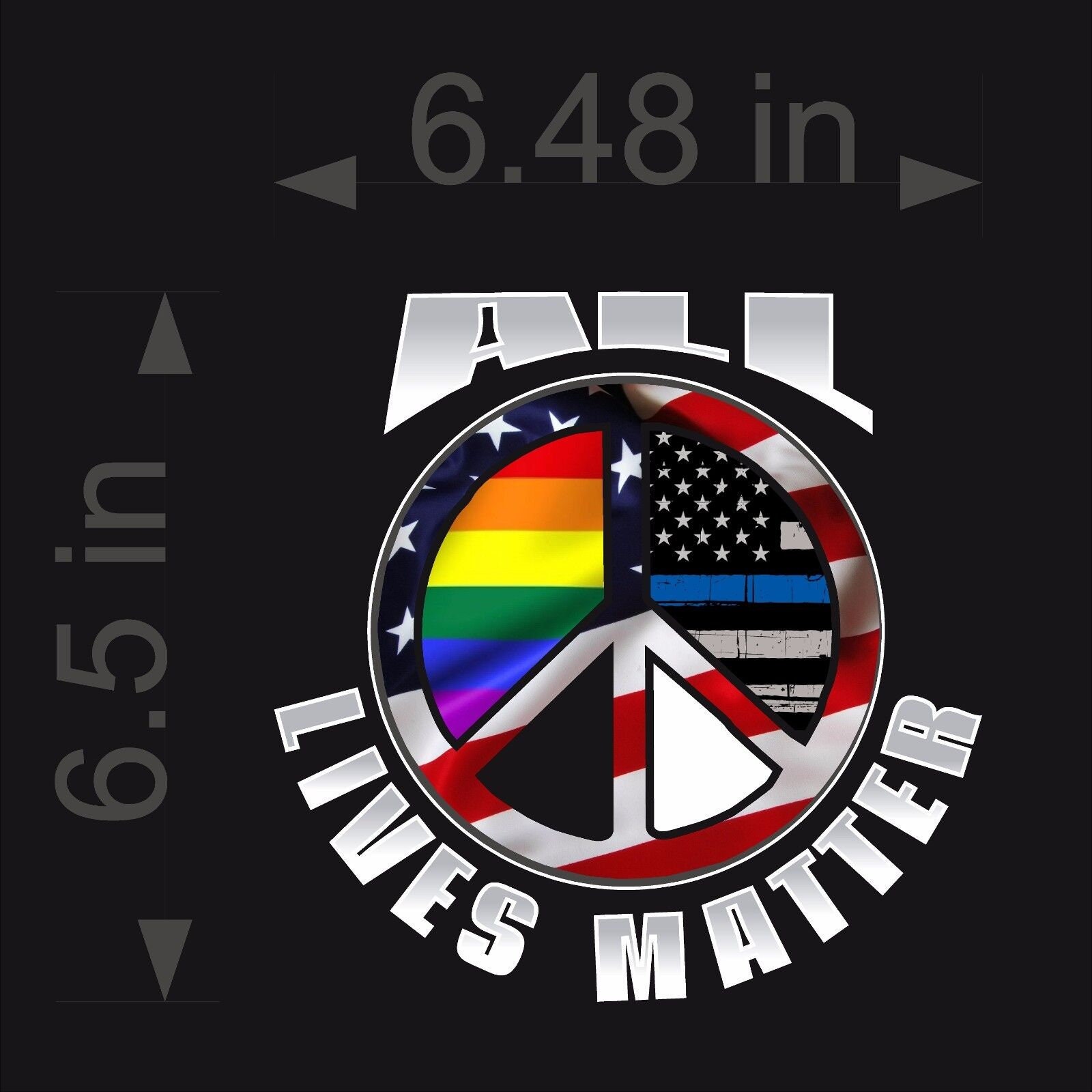 All Blue Blue Lives Matter Right (Black) stickers | Blue Lives Matter