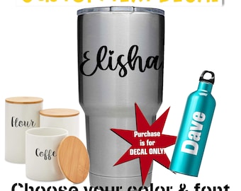 Personalized Name Decal | Custom Vinyl Sticker for Tumbler, Laptop
