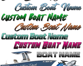 Calcomanías personalizadas para nombres de barcos, motos acuáticas, kayaks y embarcaciones CTDB n.° 38-52