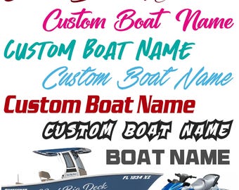 Custom Boat Name Decals for Boats, PWC, Kayaks and  Watercraft CTDC #27-36
