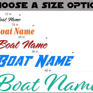 Boat Name Decal / Custom Hull Graphic / Premium Marine Vinyl Lettering / Personalized Vinyl Lettering image 2