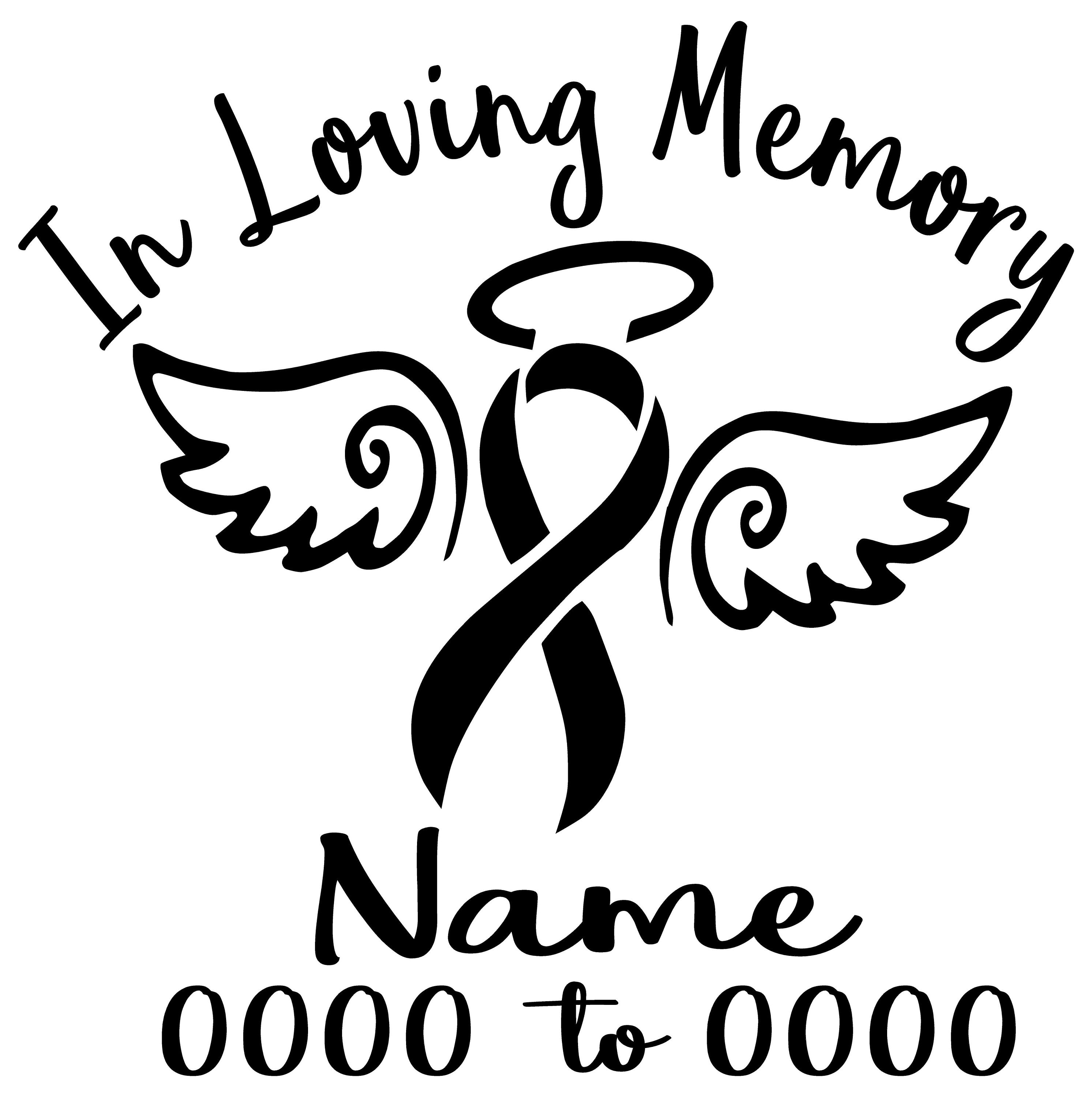 In Loving Memory Ribbon Wings | Personalized Vinyl Vehicle Decal ...