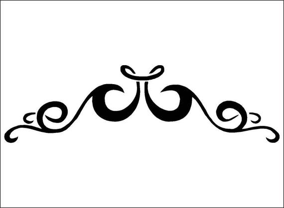 Scroll Border Embellishment Vinyl Decal Wall Sticker Room Mirror Window Decor Scroll Border Embellishment Vinyl Decal Wall Sticker Room Mirror Window Decor