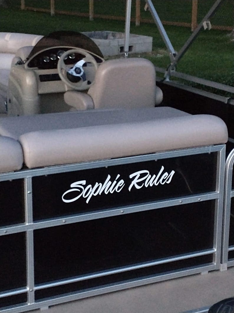 Boat Name Decal / Custom Hull Graphic / Premium Marine Vinyl Lettering ...