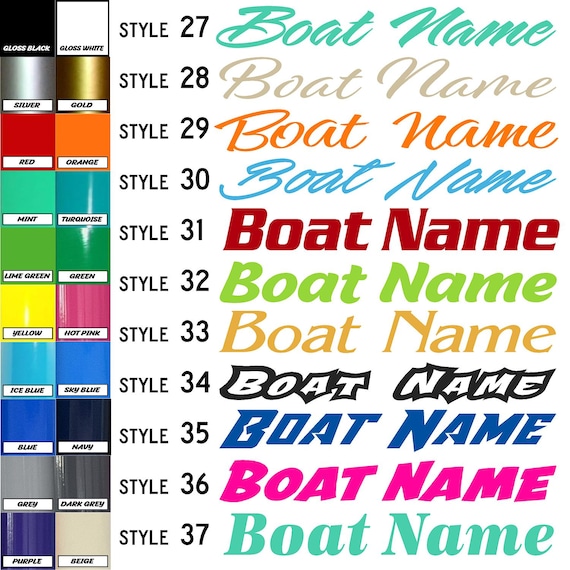 VulgrCo Boat Letters And Numbers Registration, 2 Custom Boat Numbers And Letters Stickers, Personalized Vinyl Decals For Jet Skis, Durable Marine Decals In Custom Sizes, Different Fonts And Colors - Foto 8