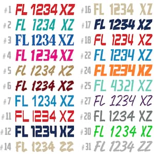 Boat Registration Numbers Set of Two 3 inch Custom State Registration Stickers Vinyl Boat Decal Graphics Pair 1CL