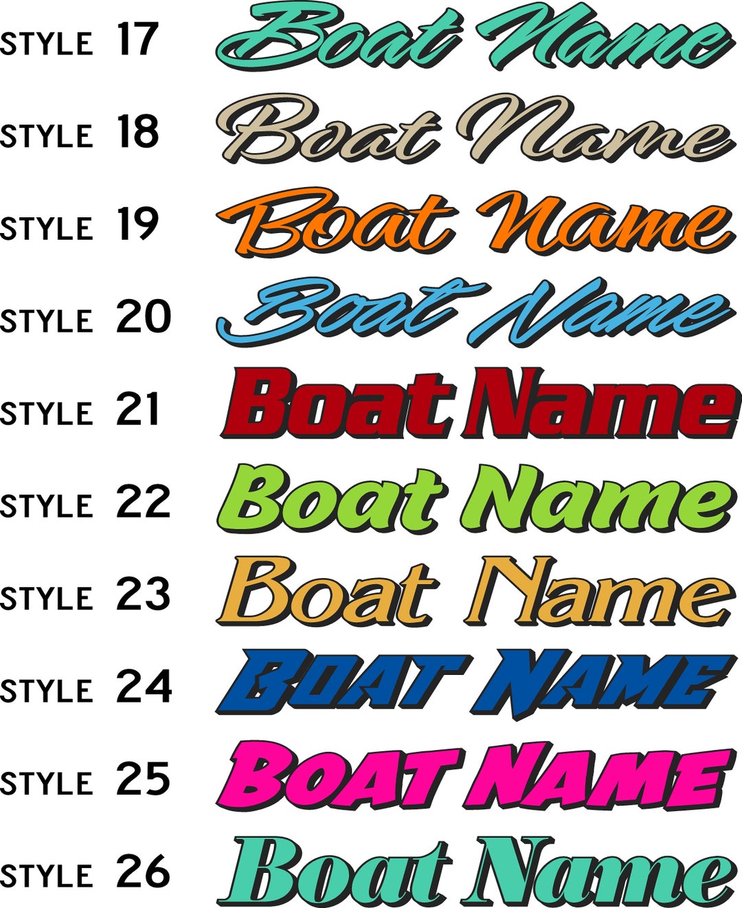 Boat Name Decal / Custom Hull Graphic / Premium Marine Vinyl Lettering