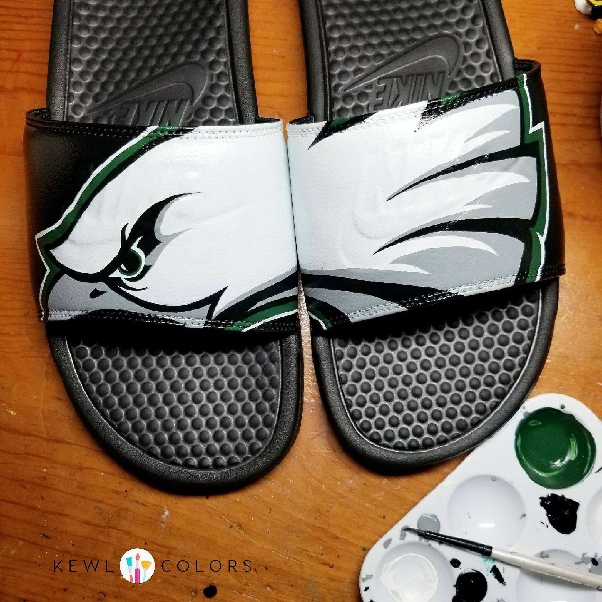 Custom Painted Nike Slides | Etsy