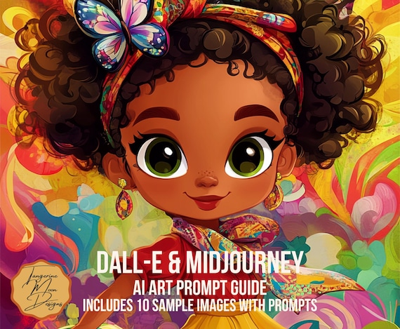 AI Art Prompt Guide: Whimsical Girls, DALL-E & Midjourney (PDF)