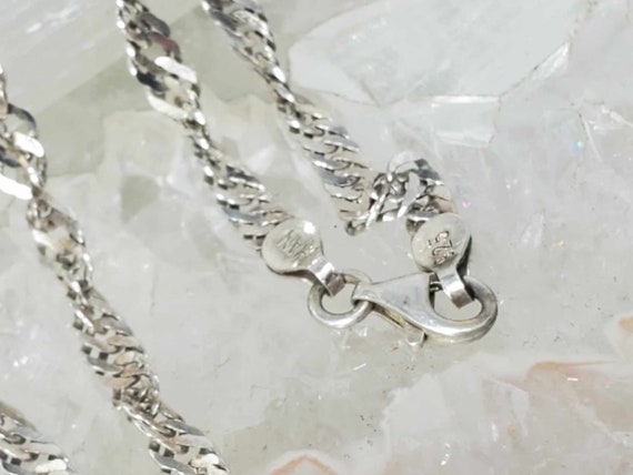 Singapore Style Sterling Silver Necklace 20 inches - image 4