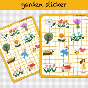 Garden flower Sticker Kawaii For Deco Journal Note and Craft Journal Stickers Die Cuts For Kids Friends Sticker handmade gardening