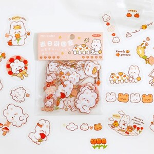 Clear Deco Sticker Animal Stickers for Deco Journal Note Cute Sticker Pack Paper and Craft Journal Stickers Die Cuts