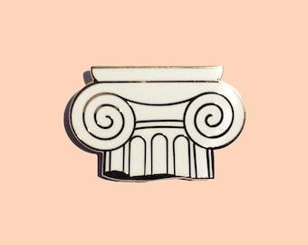 Ironic Ionic Enamel Lapel Pin