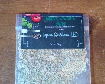 Garlic, Onion & Chive Dip mix.