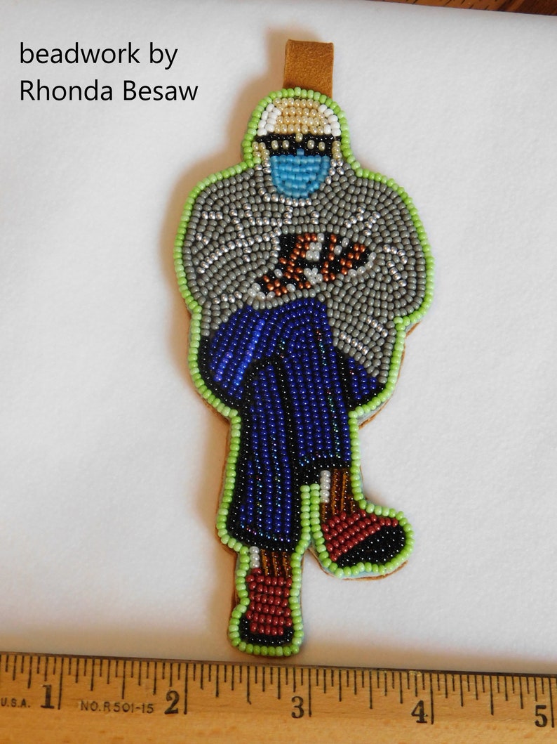 Hand Beaded Bernie Sanders design medallion